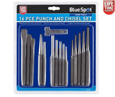 Bluespot Punch & Chisel Set 16 Pc Cold Chisels Cente Pin Taper Parallel 22447
